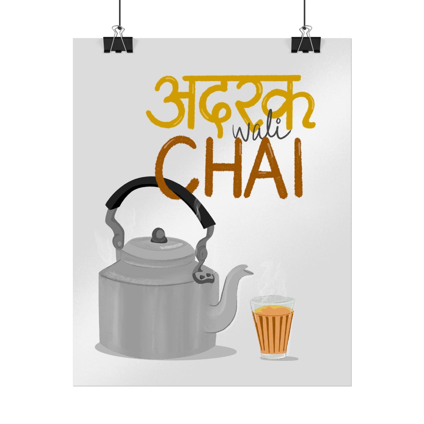 Chai Wali Poster — Rolled Indian Tea Wall Art Print