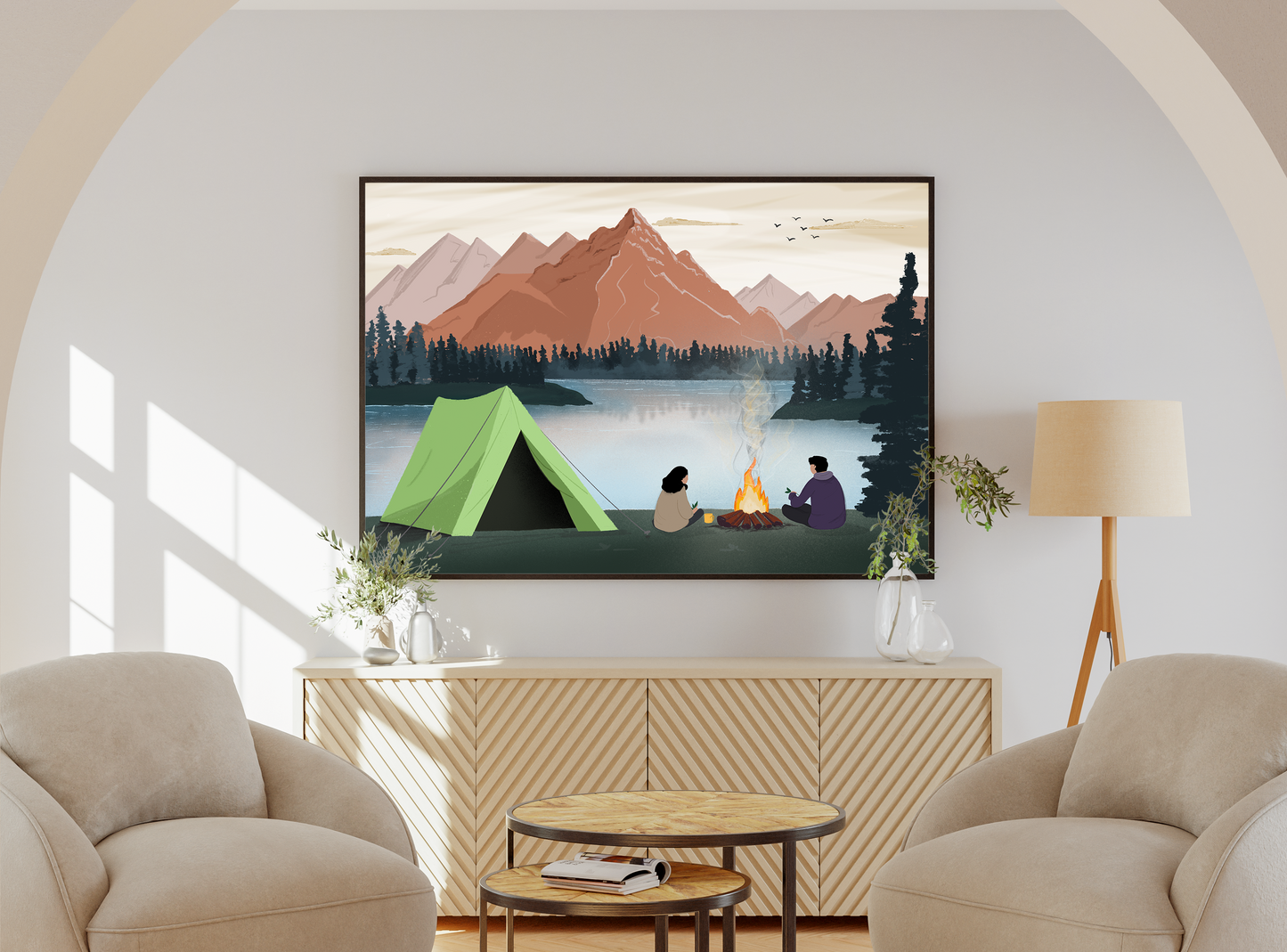 Camping in wilderness